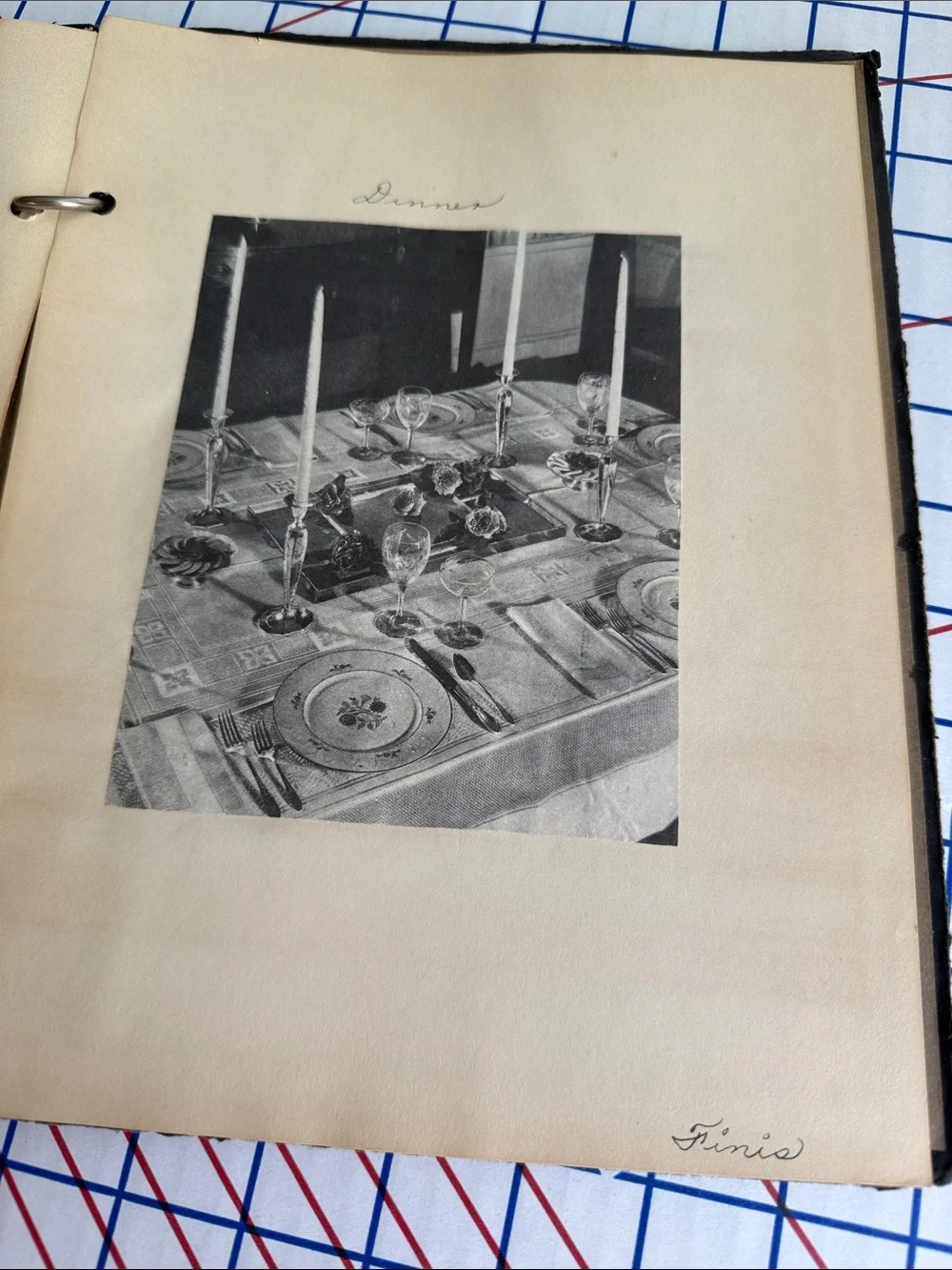 1934 Home Economics Notebook Table Setting & Service Domestic Science Etiquette